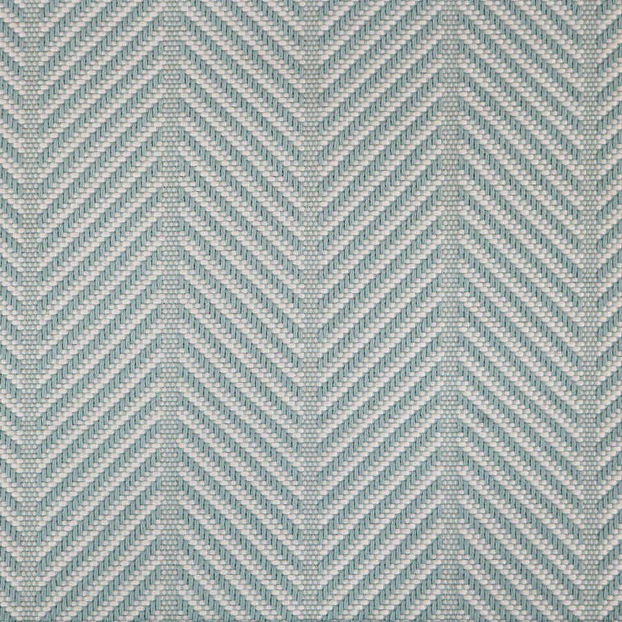 Broadloom carpet swatch in a herringbone pattern blue color
