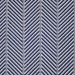 Broadloom carpet swatch in a herringbone pattern dark blue color