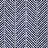 Broadloom carpet swatch in a herringbone pattern dark blue color