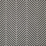 Broadloom carpet swatch in a herringbone pattern black white color