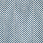 Broadloom carpet swatch in a herringbone pattern blue color