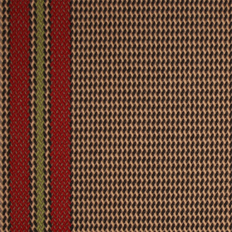 Striped flatweave runner in red and green 