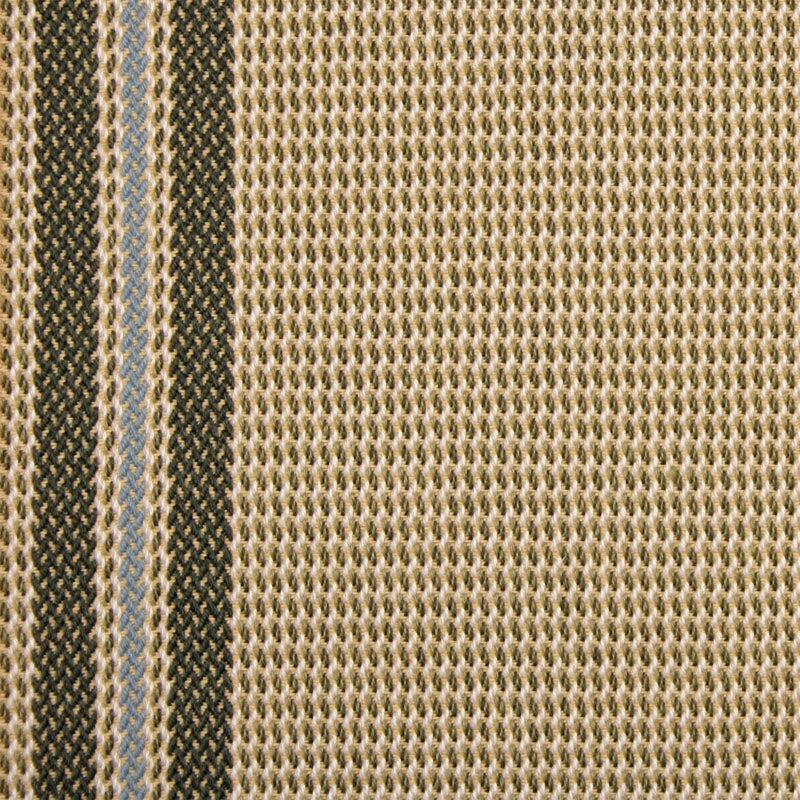 Striped flatweave runner in cream and dark green blue