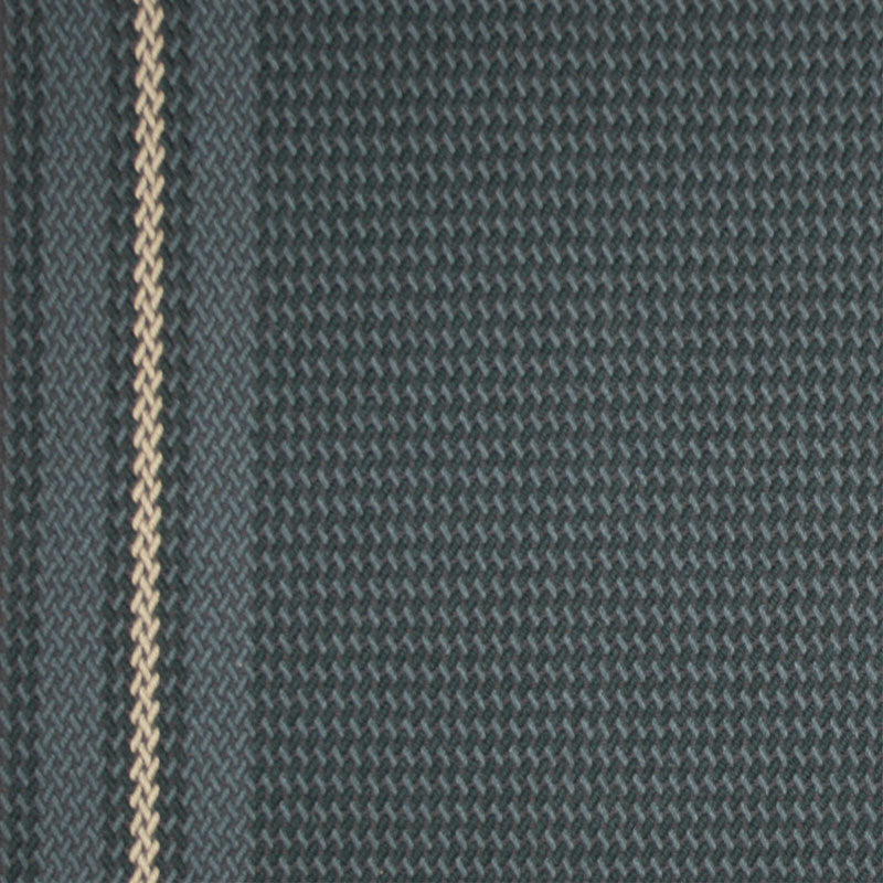 Striped flatweave runner in slate blue