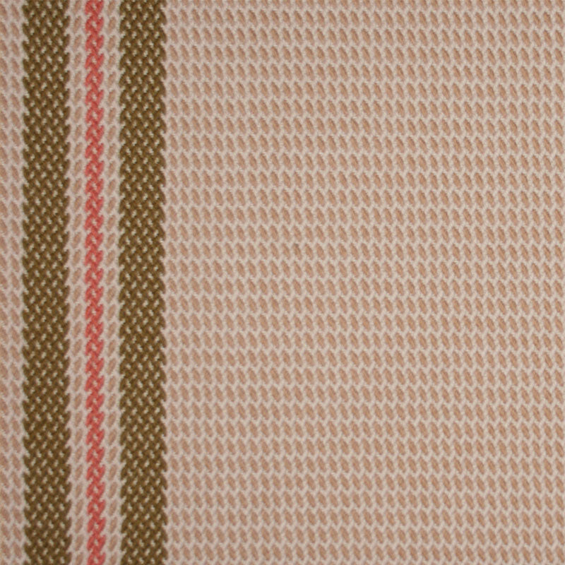 Striped flatweave runner in pink and brown 
