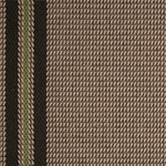 Striped flatweave runner in brown and green 