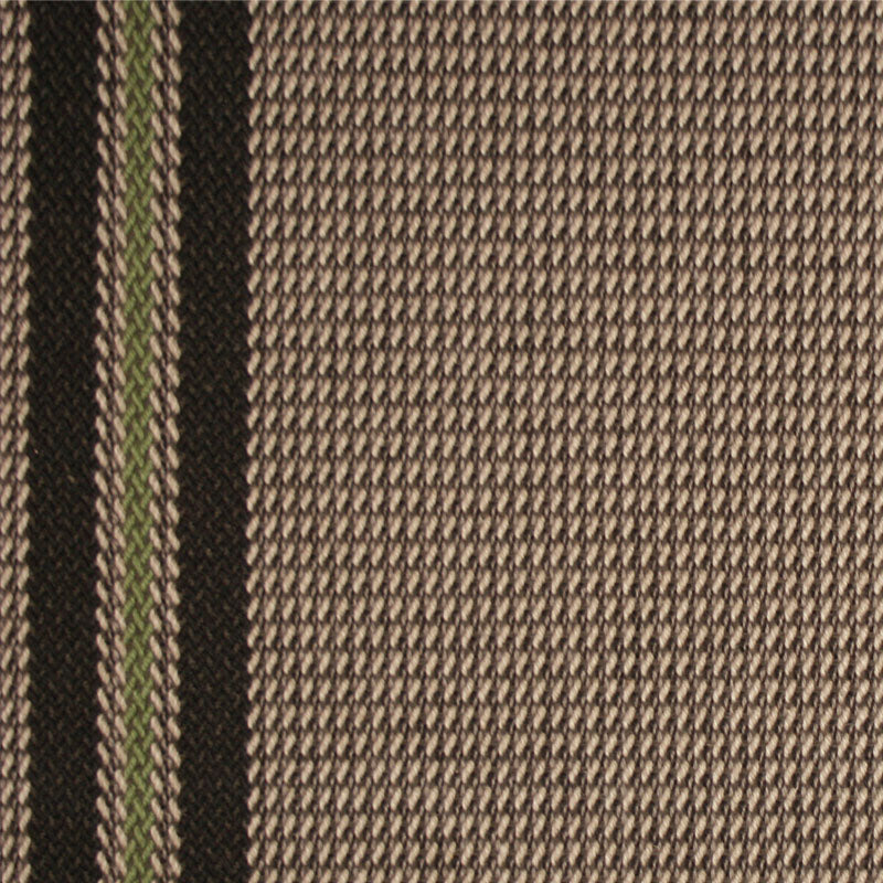 Striped flatweave runner in brown and green 