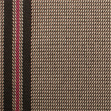 Striped flatweave runner in brown and pink
