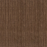 Broadloom carpet in a cut pile strié design in chocolate brown. 