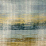 Flatwoven run in a striped gradient from tan to blue to teal. 