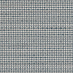 Detail of a woven outdoor fabric in a subtle check design in blue. 