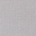 Embroidered fabric with a basketweave design in cream on a beige field. 