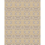 Patterned yellow and gray rug with geometric design