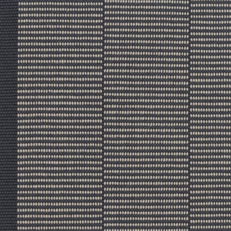 Striped flatweave runner in slate grey