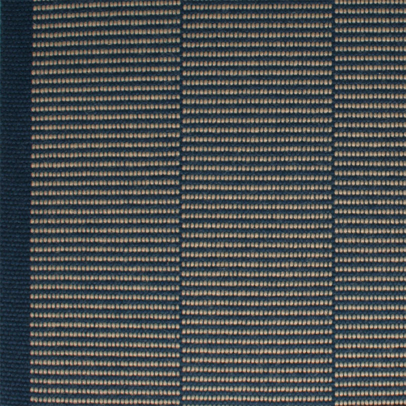 Striped flatweave runner in blue