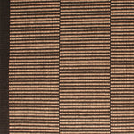 Striped flatweave runner in brown and tan
