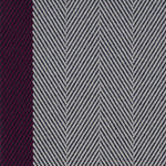 Herringbone flatweave runner in grey and purple