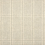 Broadloom carpet with windowpane check in cream and grey.