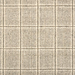 Broadloom carpet with windowpane check in cream and taupe.