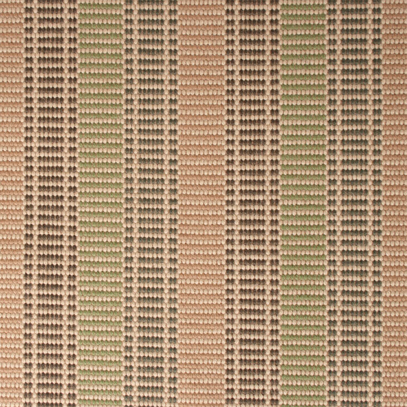 Striped flatweave runner in grey rose and green 