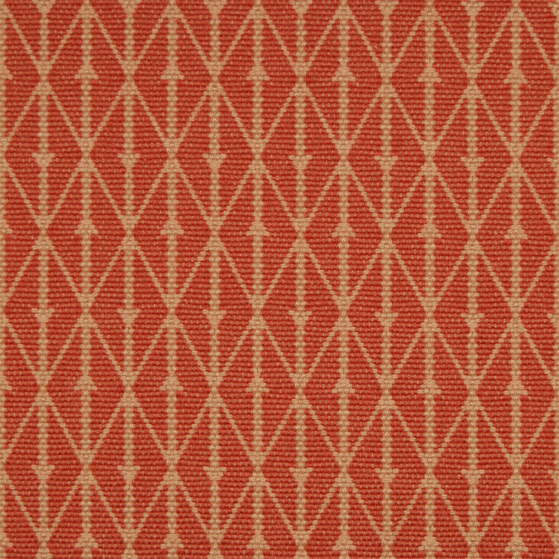 Diamond flatweave runner in red orange