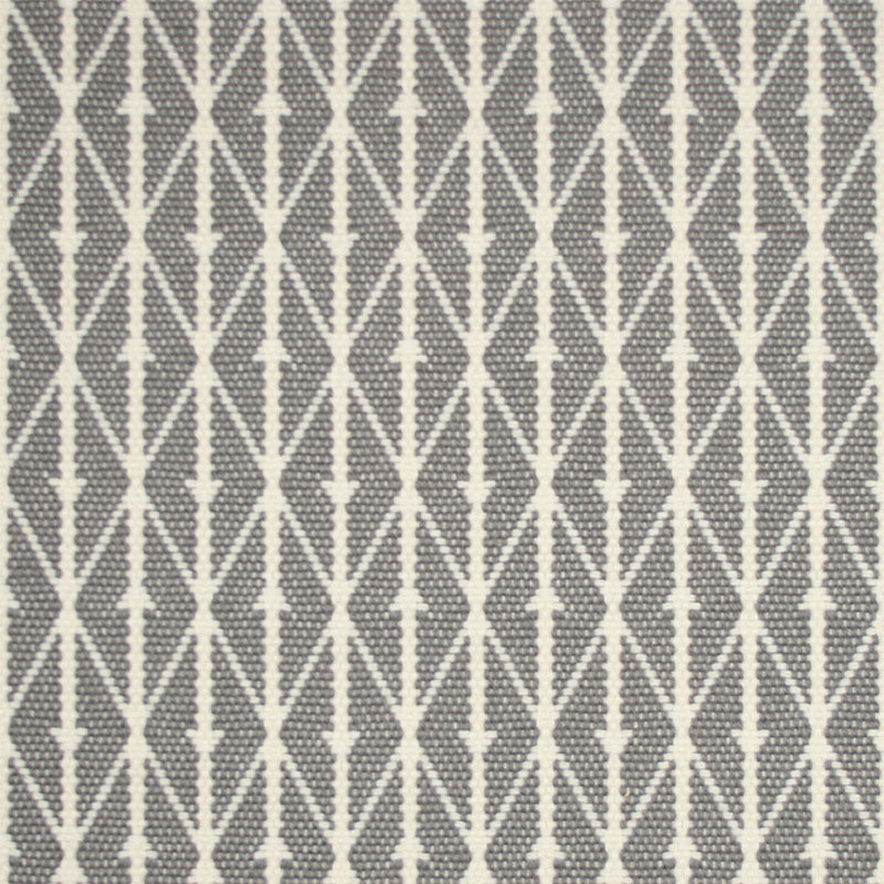 Diamond flatweave runner in light grey and white