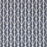 Diamond flatweave runner in medium blue