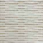 Broadloom carpet in a flatwoven wavy stripe in taupe on a cream field. 
