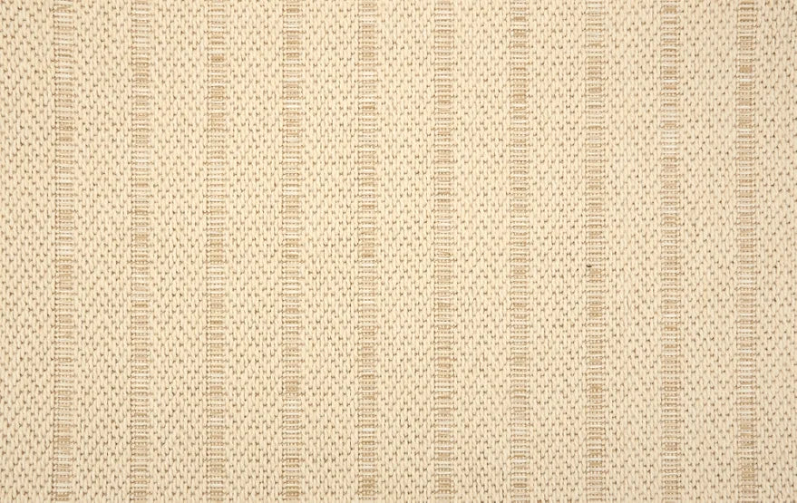 Broadloom carpet with subtle stripe in cream.