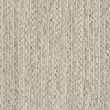 Broadloom carpet sample in braided texture in white. 