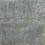 Textured slate blue and tan  handknotted rug