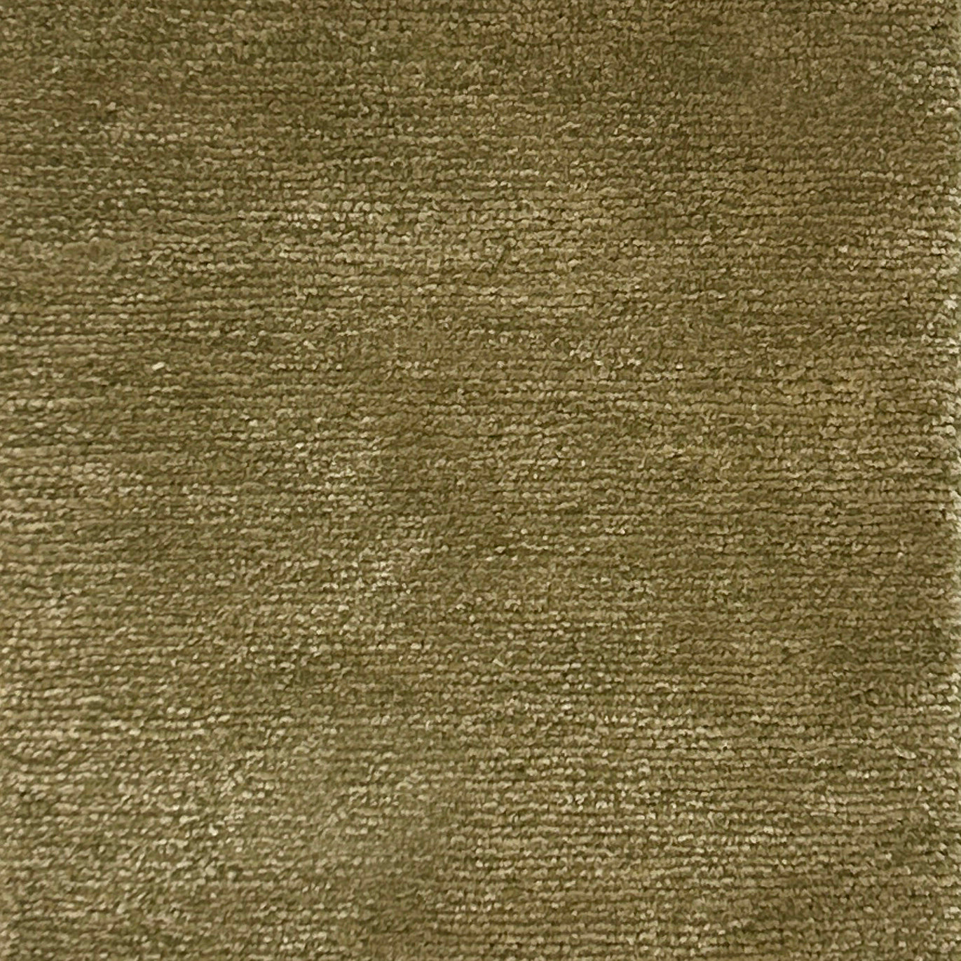 Handknotted rug with cut pile in solid green