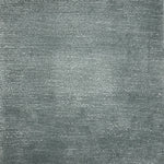 Handknotted solid silk rug in slate blue