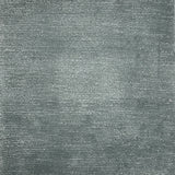 Handknotted solid silk rug in slate blue