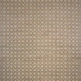Patterned rug with geometric design on a beige background