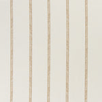 printed linen fabric in a minimal geometric linear pattern in gold on a cream field.