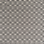 Woven fabric with geometric pattern in  black and white 