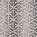 Broadloom carpet with triangle pattern with an ombré background in shades of grey. 