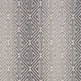 Broadloom carpet with triangle pattern with an ombré background in shades of grey. 