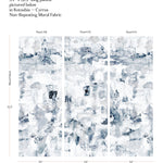 Kotoubia-Cyrrus non-repeating mural fabric panels with measurements