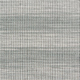 Flatweave rug in a subtle stripe of white and sea green. 