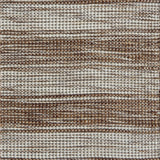 Flatweave rug in a subtle  stripe of white and brown.
