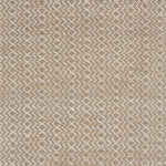 Flatweave rug with an diamond stripe pattern in cream and taupe