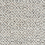 Flatweave rug with an diamond stripe pattern in cream and heather grey
