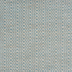 Flatweave rug with an diamond stripe pattern in cream and turquoise