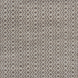 Flatweave rug with an diamond stripe pattern in cream and brown
