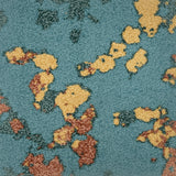 Handmade  with an abstract pattern of brown and beige shapes on a blue background