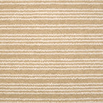 Broadloom carpet with raised cream stripes on tan.