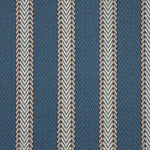 Striped flatweave runner in blue and white
