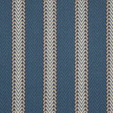 Striped flatweave runner in blue and white